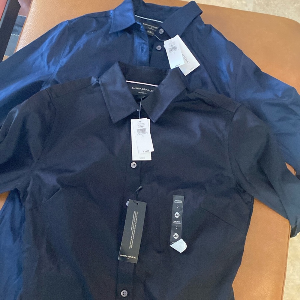Two NWT Banana Republic dress shirts